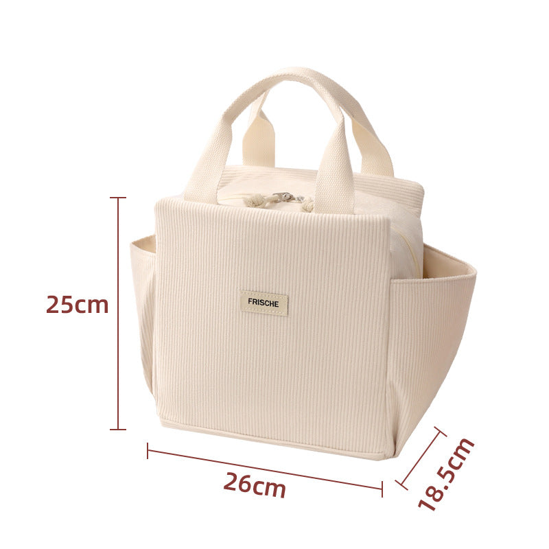 Insulated Lunch Tote with Side Pocket Bowlift