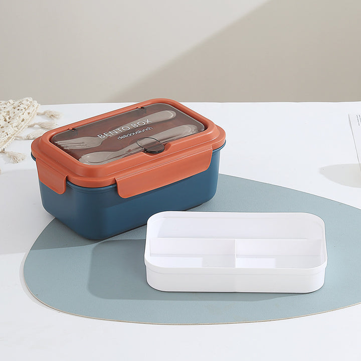 Leakproof Compartmentalized Kids Bento Lunchbox with Removable Round Soup Bowl and Utensil Storage Bowlift