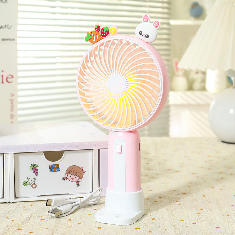 Women's Portable Hand Fan with Playful Animal Design Bowlift