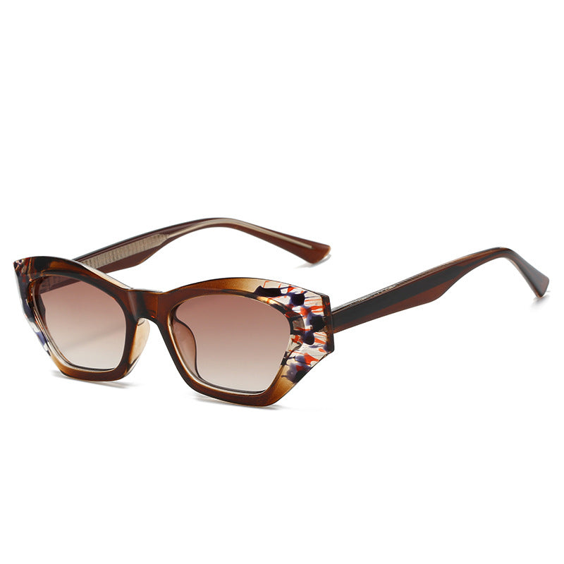 Ladies Cat-Eye Sunglasses with Modern Transparent Accents Bowlift