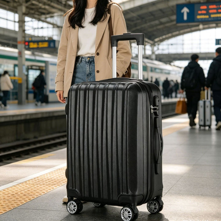 Unisex Hard Shell Lightweight Travel Suitcase Bowlift