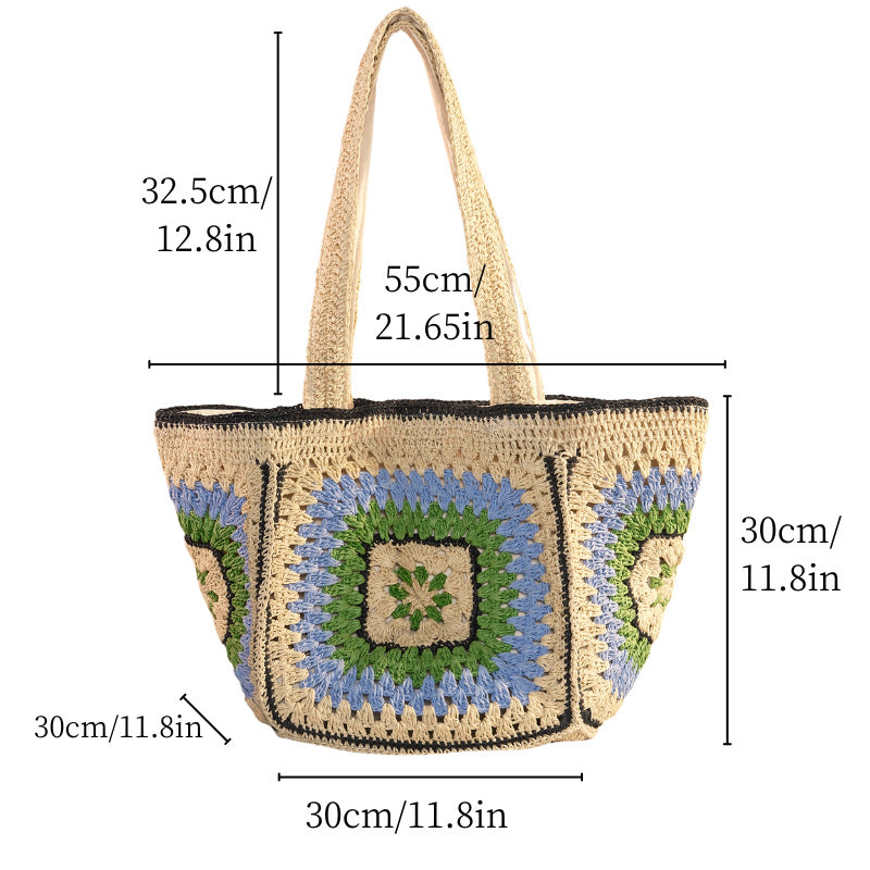 Shoulder bag with unique granny square design Bowlift