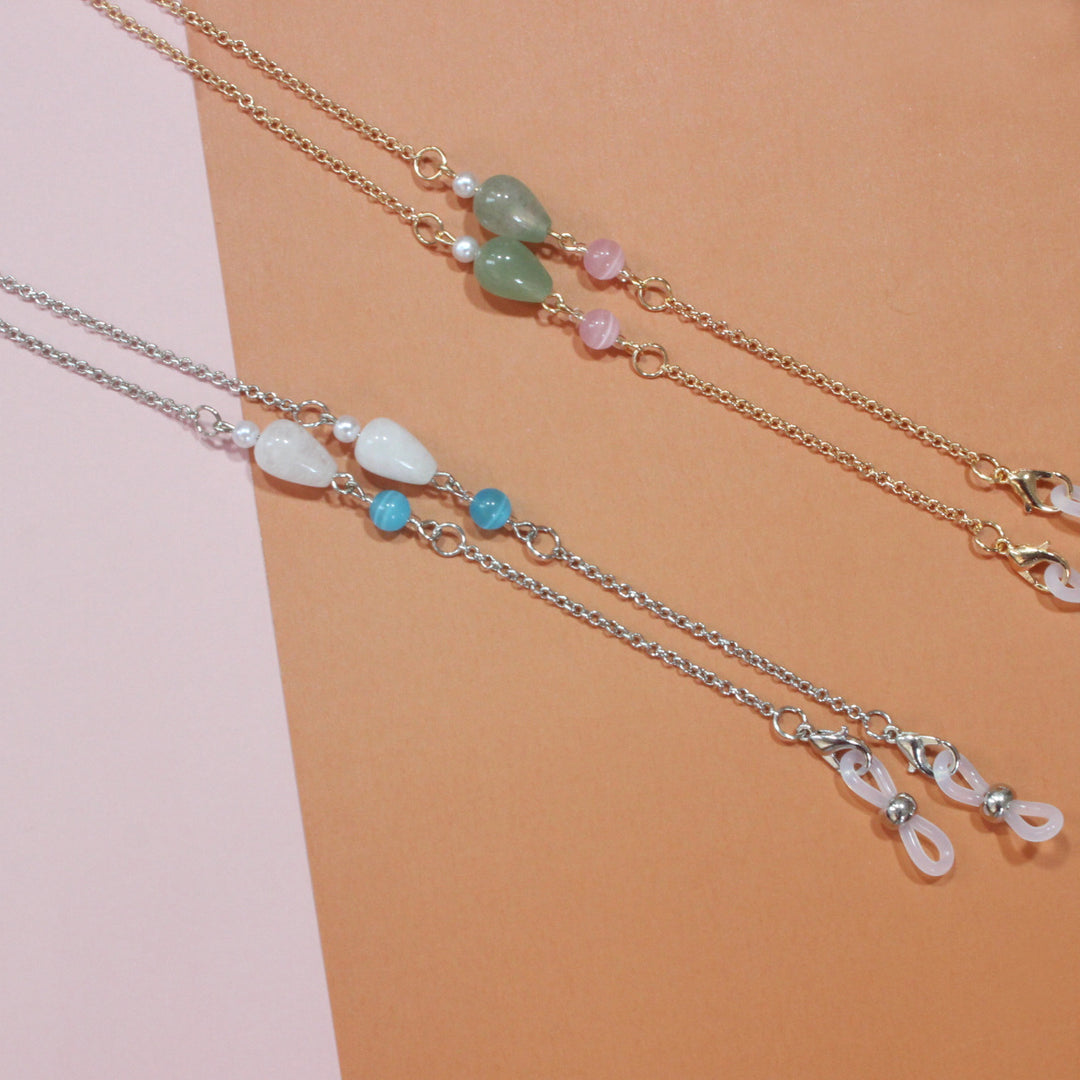 Fashionable necklace with elegant stone pendants Bowlift