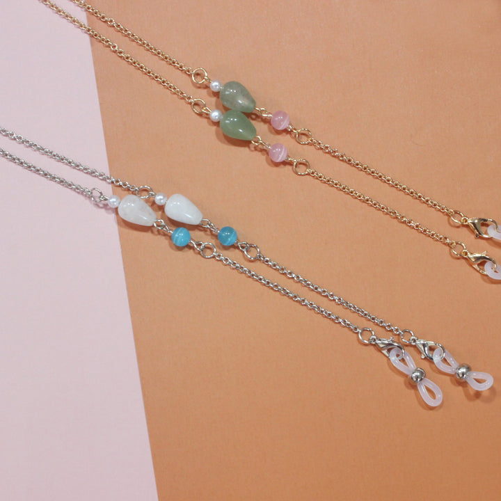 Fashionable necklace with elegant stone pendants Bowlift