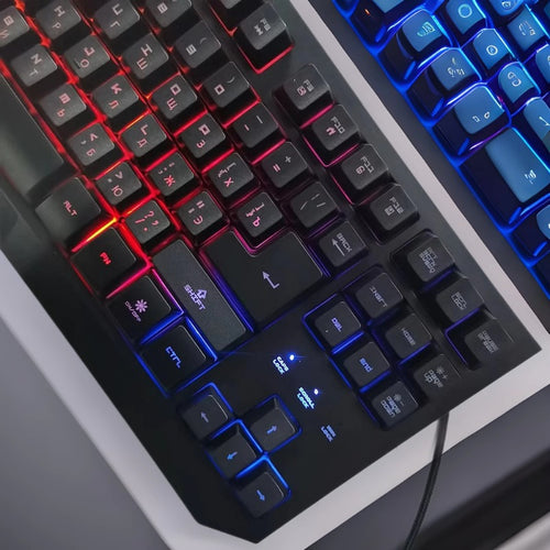 Gaming keyboard with ergonomic design and rgb lighting Bowlift