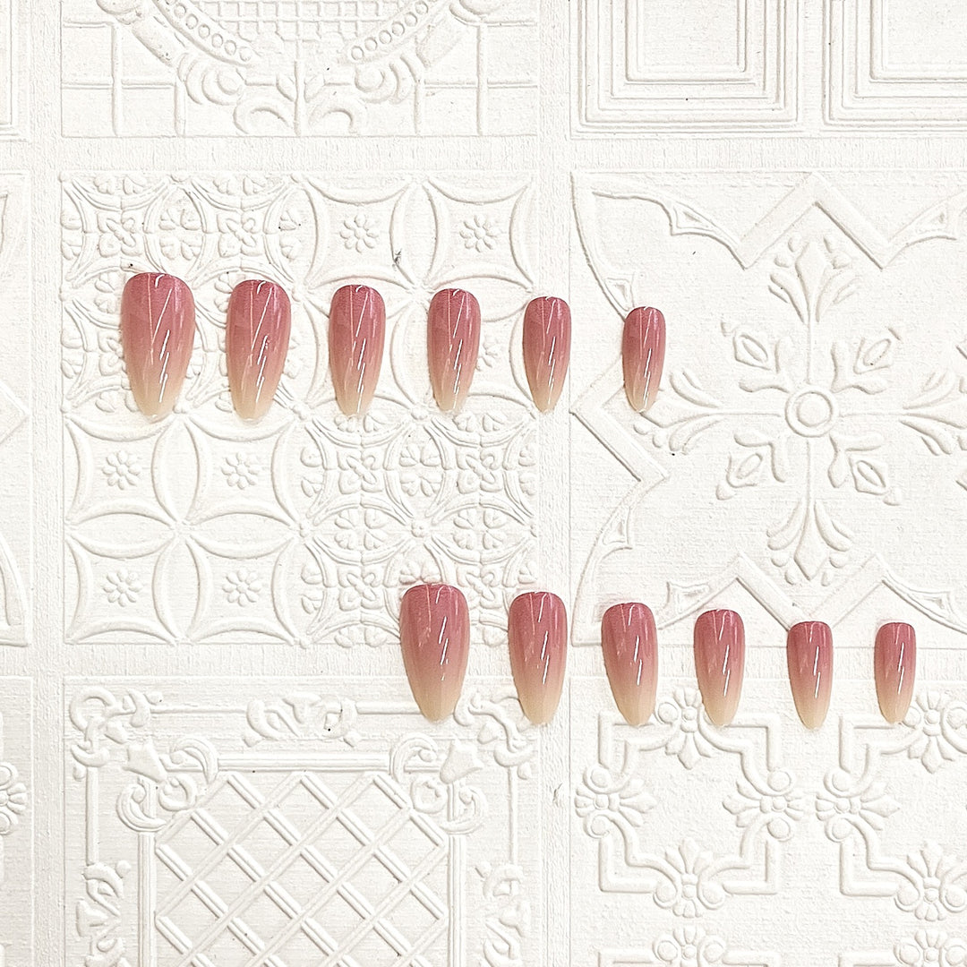 Elegant Ombre Press-On Nails Bowlift