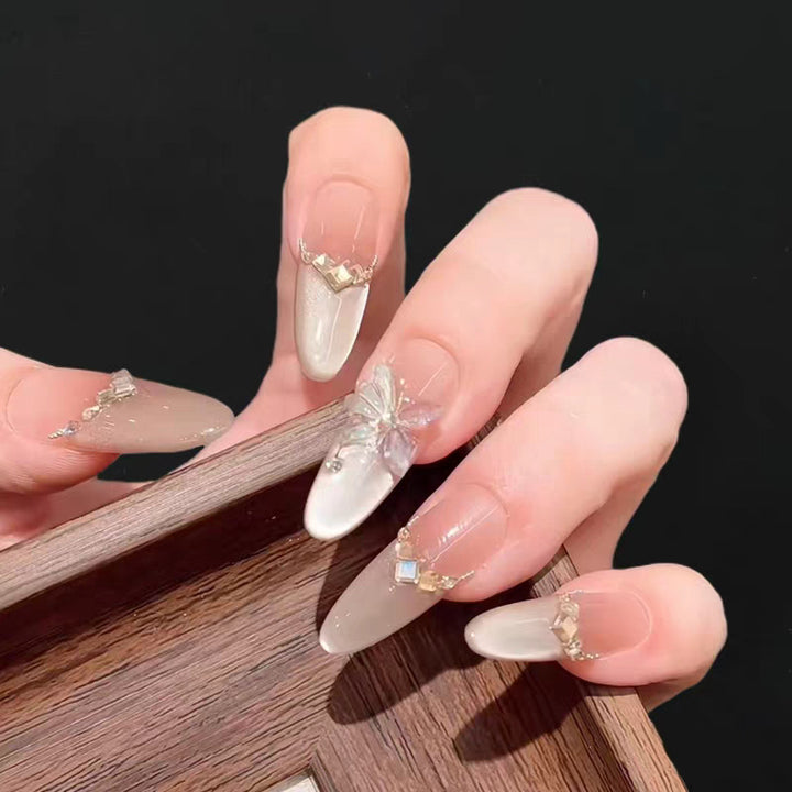 Decorative Glitter Ombre Press-On Nails Bowlift