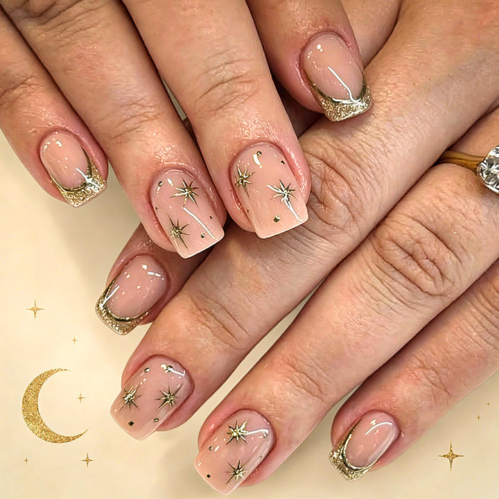 Luxurious Star-Embellished Nail Art Set Bowlift