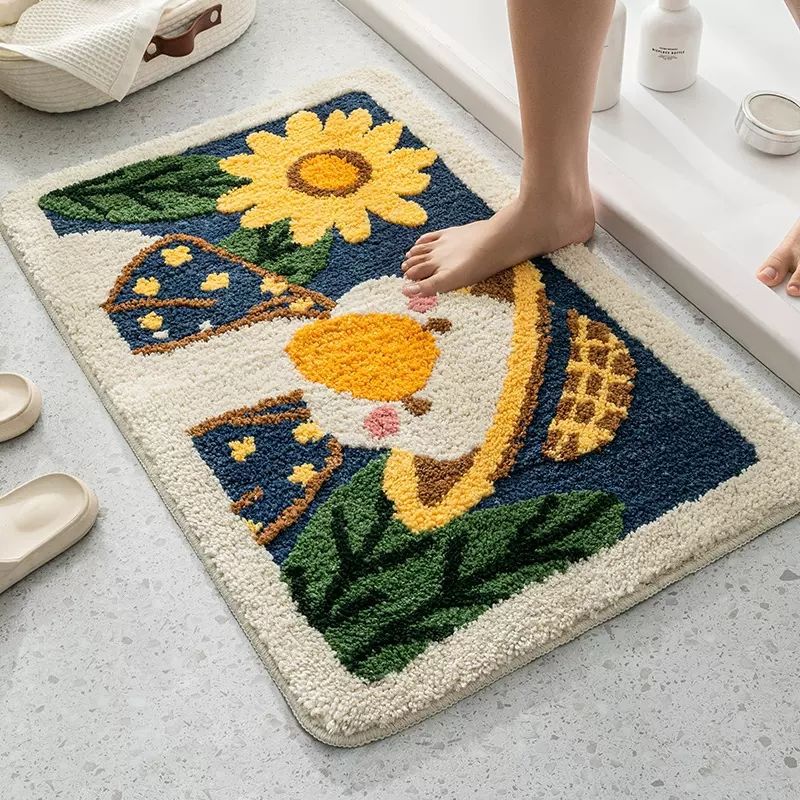Cute Cartoon Dog Bath Mat Bowlift