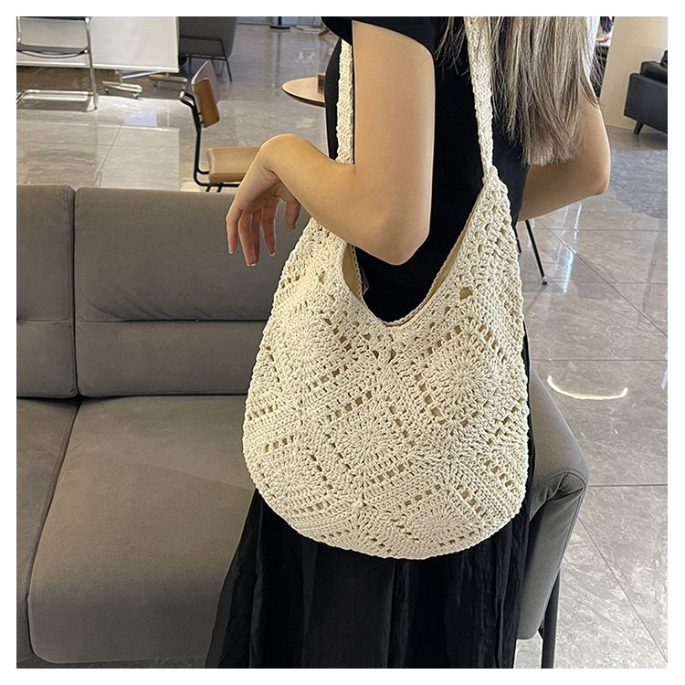 Natural and Hand-Knotted Casual Tote Bag Bowlift