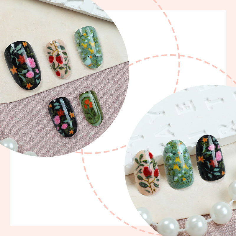 Floral Design Press-On Nail Art Kit Bowlift