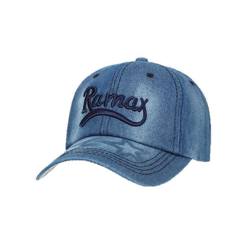 Unisex Denim Embroidered Baseball Cap Bowlift