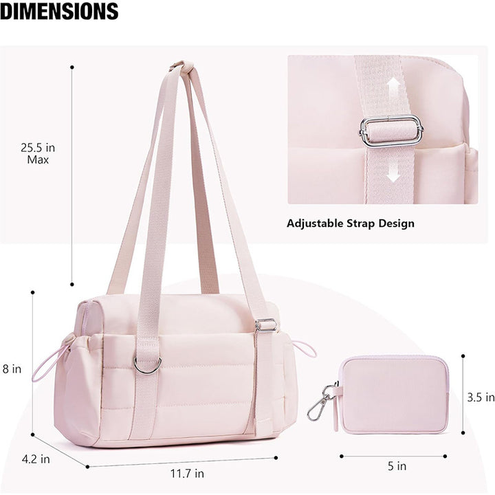 Fashionable Travel Bag with Removable Wallet Bowlift