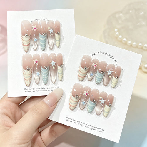 Whimsical Nail Art Press-On Set Bowlift