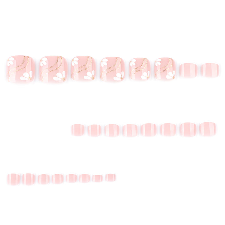 Nail art with elegant blooming designs and glitter accents Bowlift