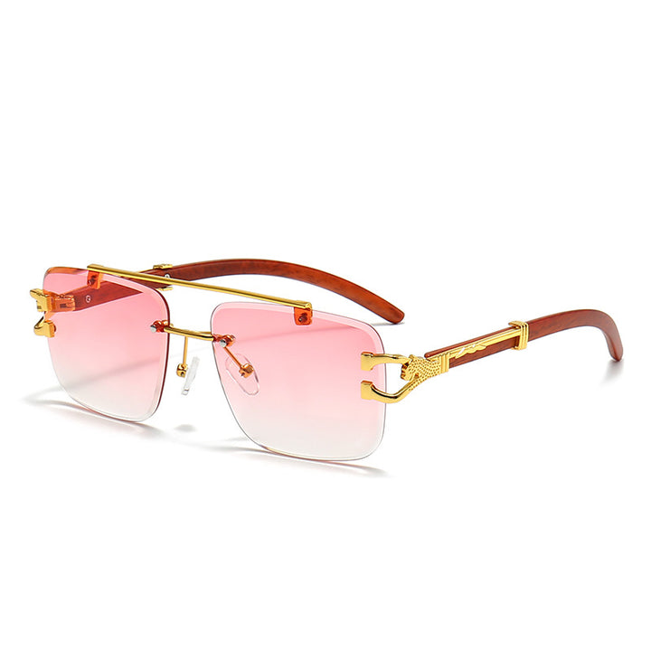 Women's fashionable glasses with stylish wooden frame Bowlift