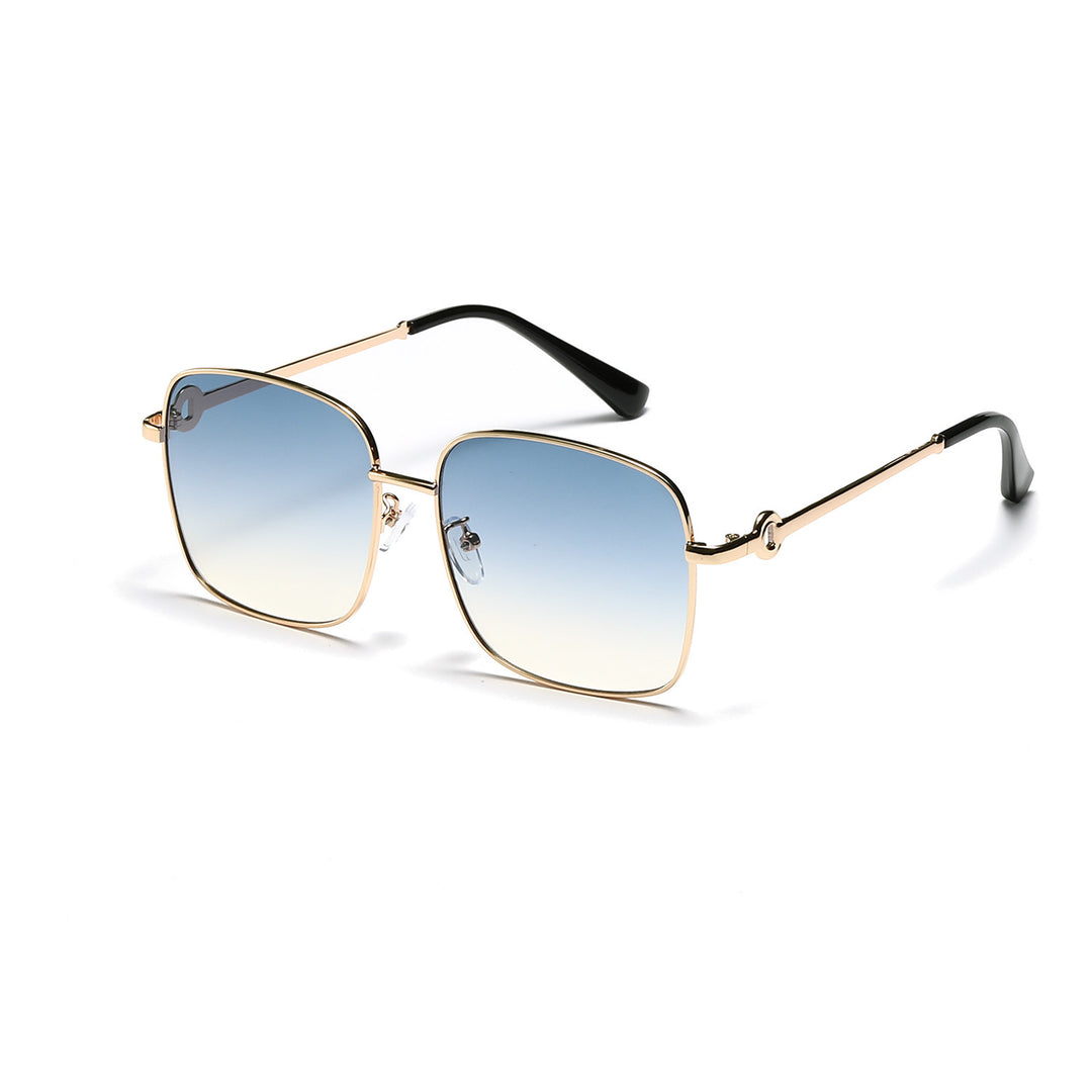 Ladies elegant square sunglasses with high-quality metal frame Bowlift
