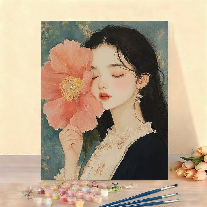DIY Floral Portrait Paint by Numbers Kit Bowlift