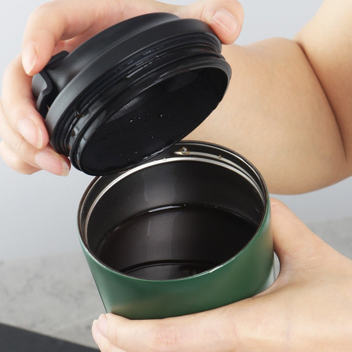 Women insulated coffee cup with ergonomic lid Bowlift
