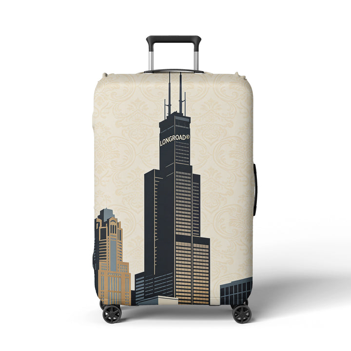 Women's suitcase cover in futuristic design Bowlift