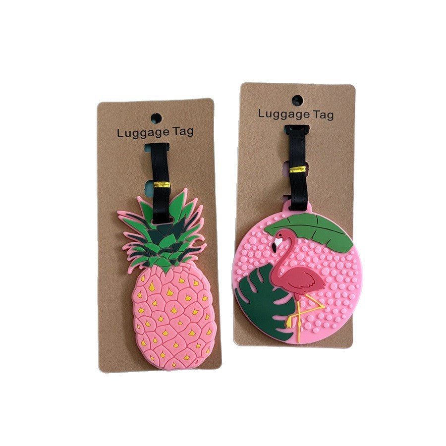 Pineapple-Themed Silicone Luggage Tag Bowlift