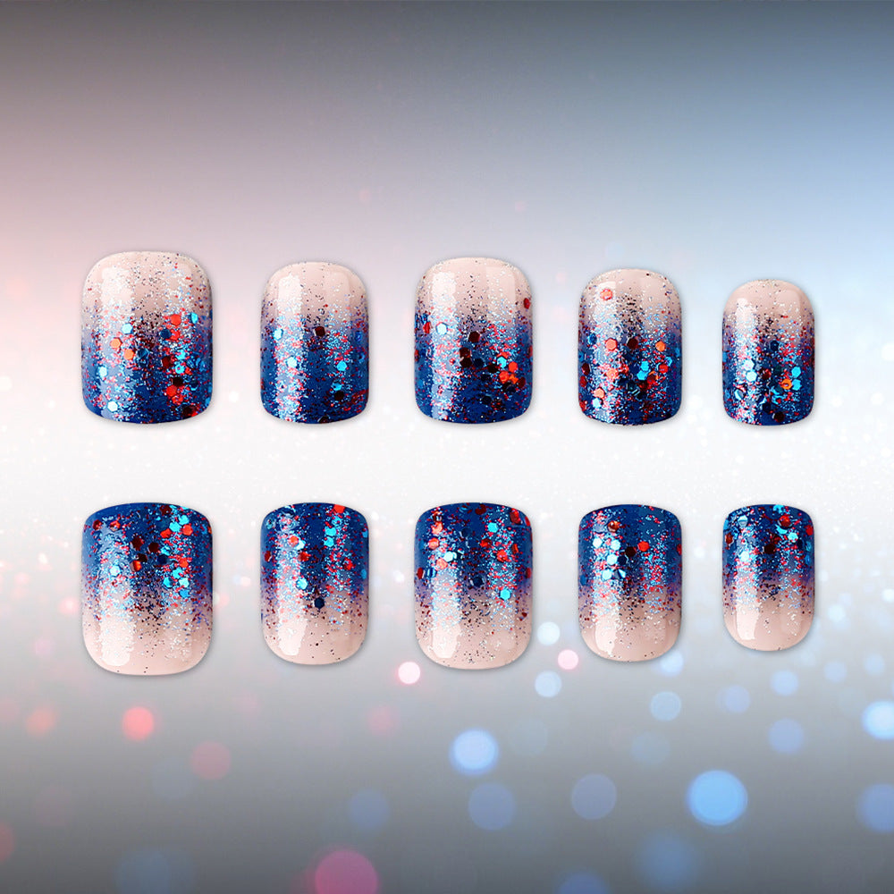 Glitter Gradient Press-On Nail Set Bowlift
