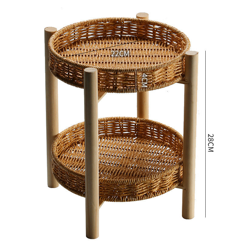 Handcrafted Wicker Storage Basket Bowlift