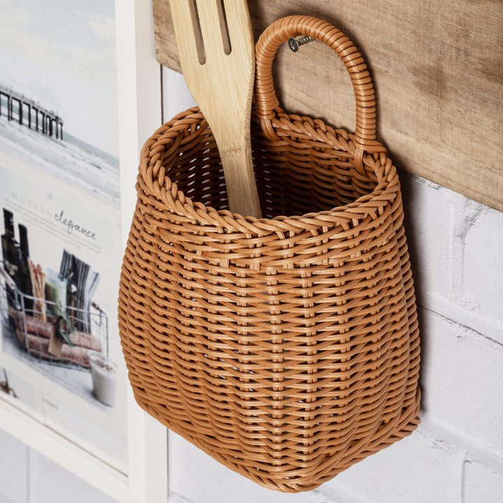 Handcrafted Wicker Utility Basket Bowlift