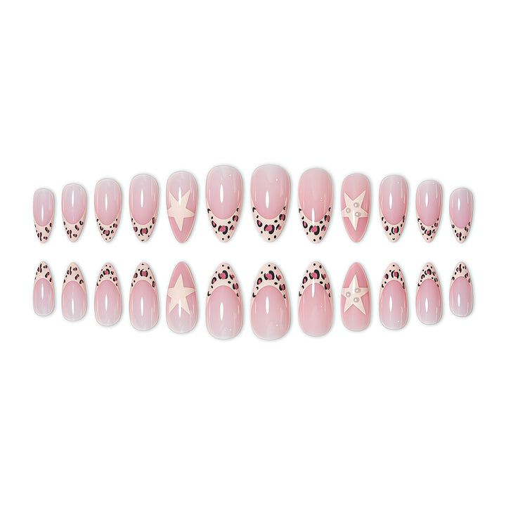 Artistic Star and Animal Print Nail Art Extensions Bowlift