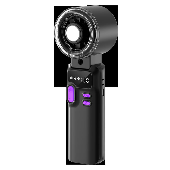 Cooling rechargeable handheld digital display tilt fan with silent brushless motor Bowlift