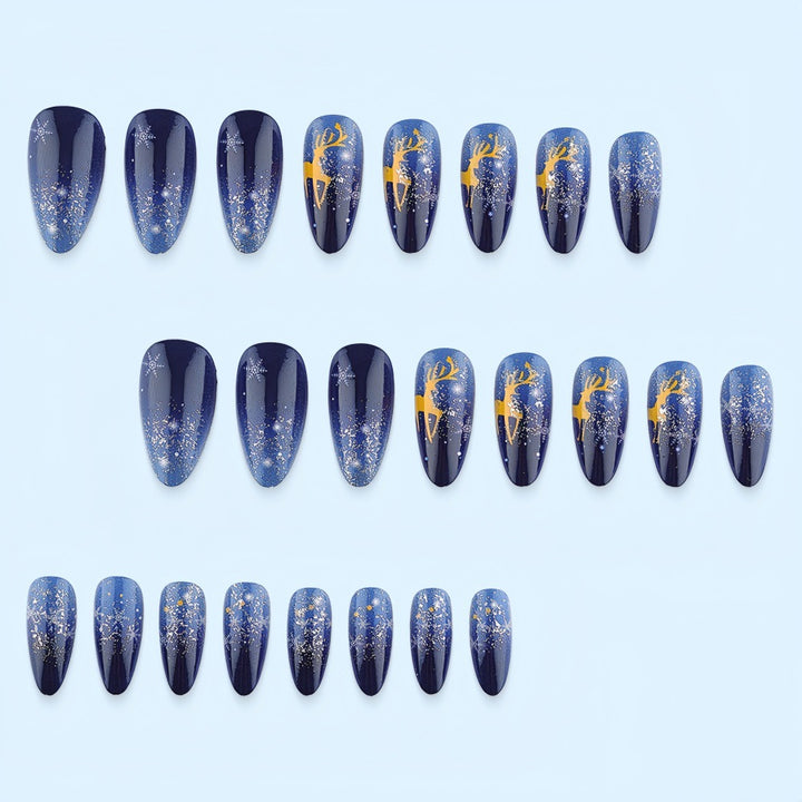 Creative artificial nails with winter motif Bowlift