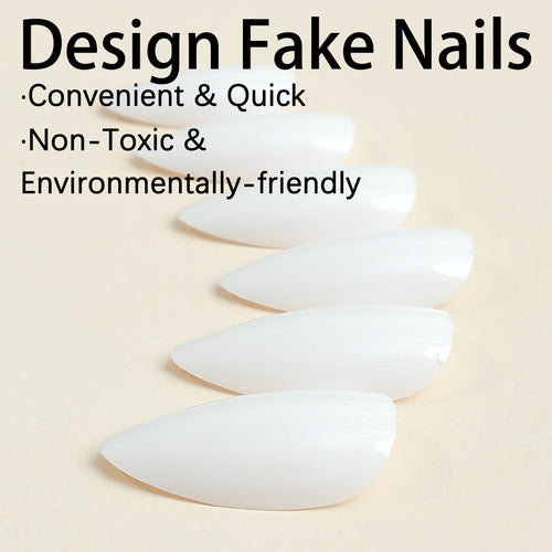 Artificial nail set with shiny finish and elegant shapes Bowlift