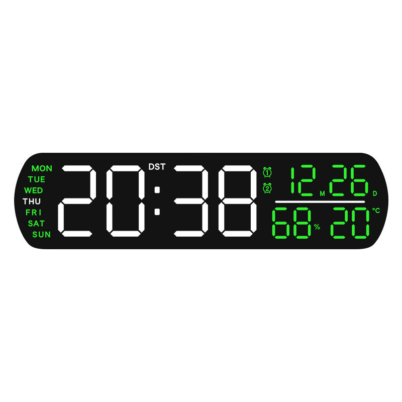 Digital wall clock with temperature and hygrometer display Bowlift