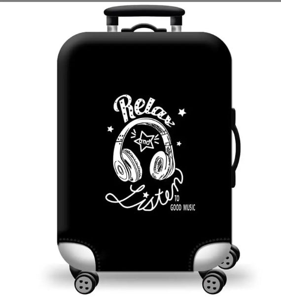 Unisex nan elastic suitcase cover with artistic marble print, shockproof fit and tear-resistant stretch material Bowlift