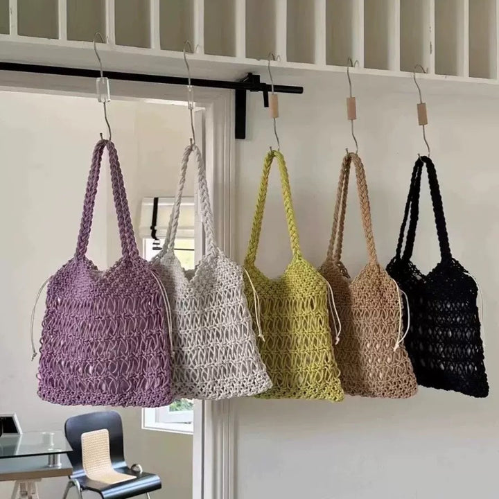 Hand-knotted shopping and beach bag Bowlift