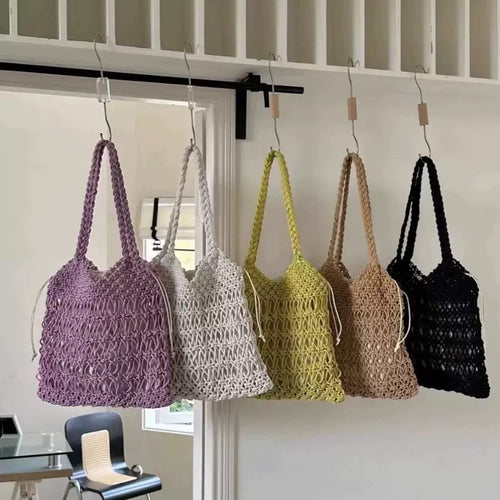 Hand-knotted shopping and beach bag Bowlift