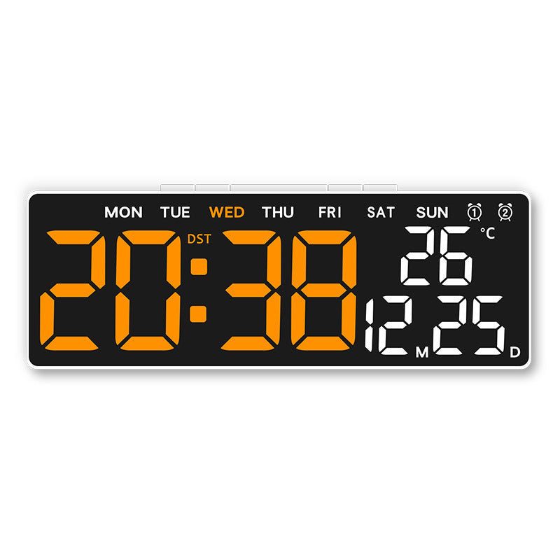 Digital weather alarm clock with large LED display and temperature display Bowlift