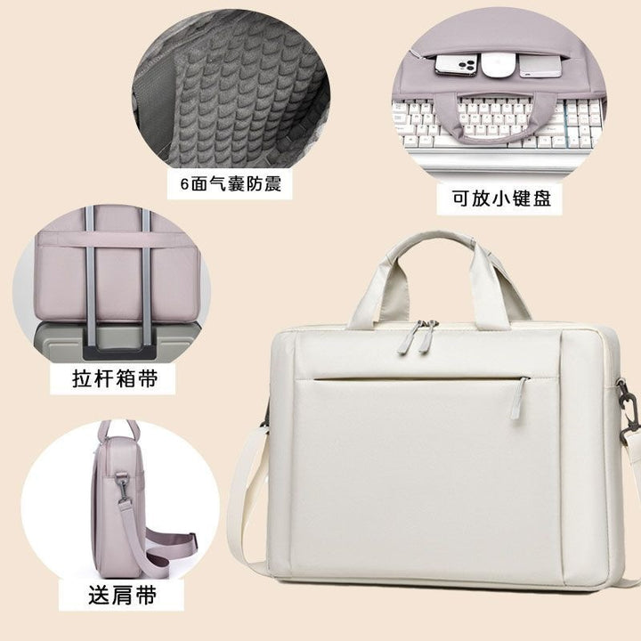 Laptop Bag With Practical Organizer And Removable Shoulder Strap Bowlift