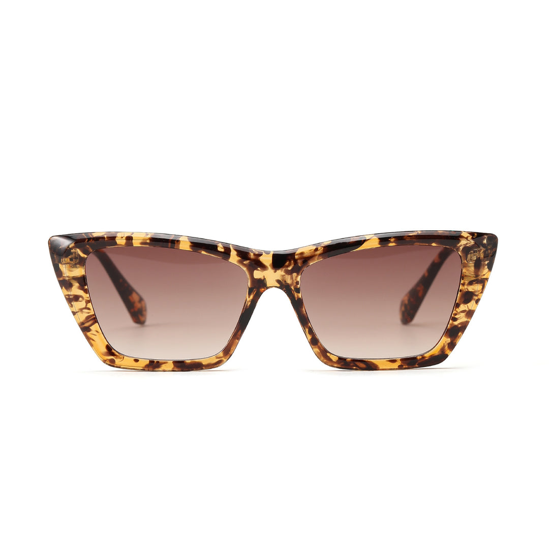Women geometric sunglasses with stylish plastic frame Bowlift