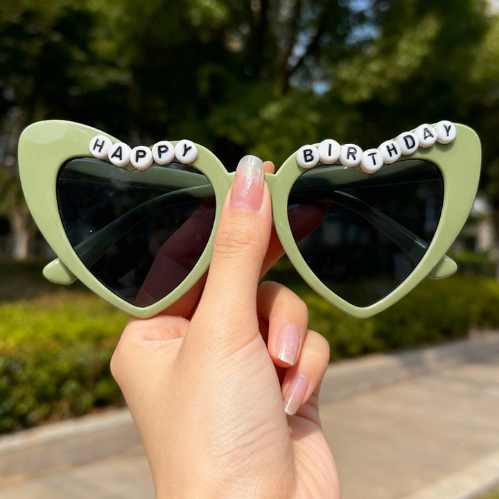 Fun Themed Heart-Shaped Sunglasses Bowlift