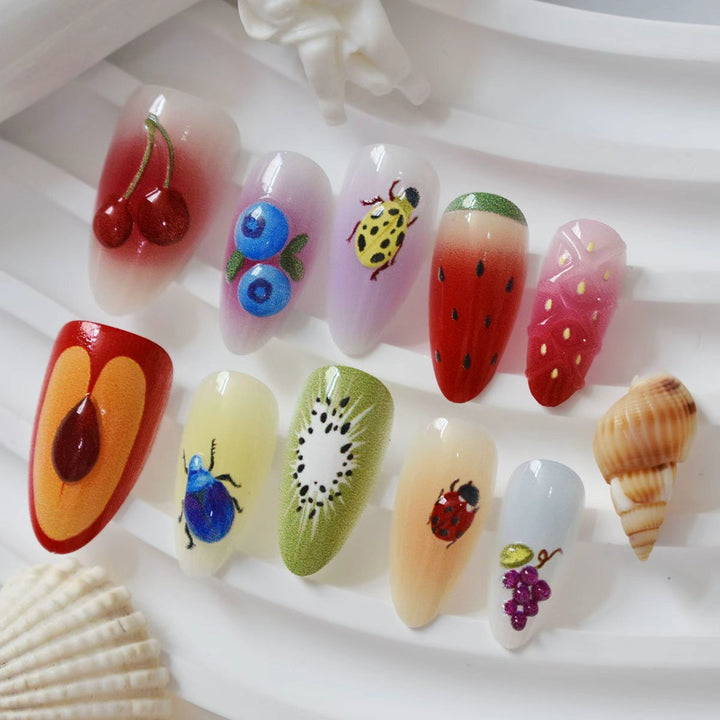 Decorative Floral Nail Art Tips Bowlift