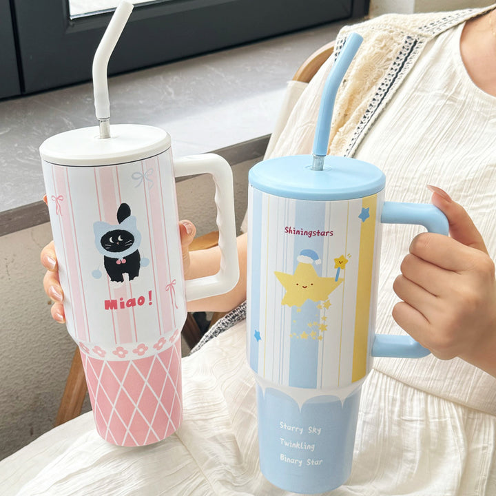Women's thermos cup with cheerful vegetable design Bowlift