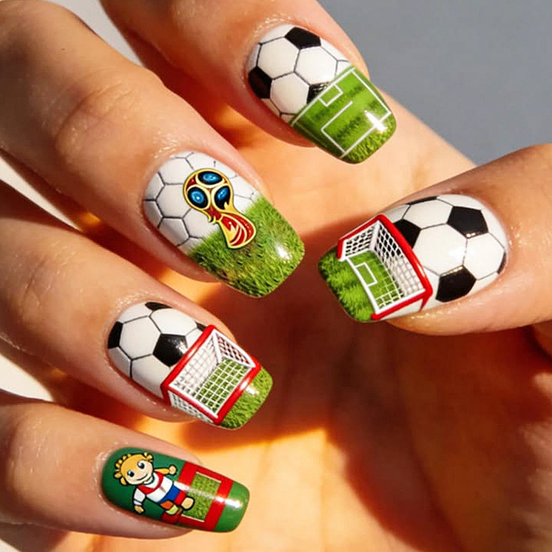 Soccer-Themed 3D Nail Art Extensions Bowlift