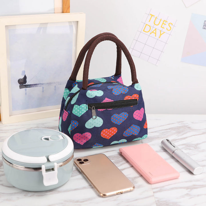 Floral Print Insulated Lunch Carrier Bowlift