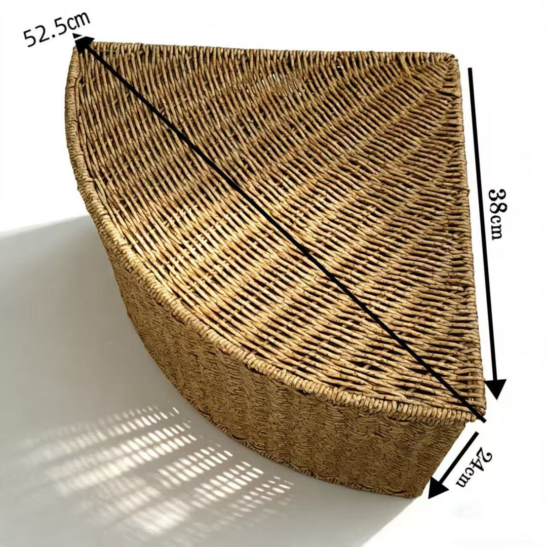 Curved Woven Storage Basket Bowlift