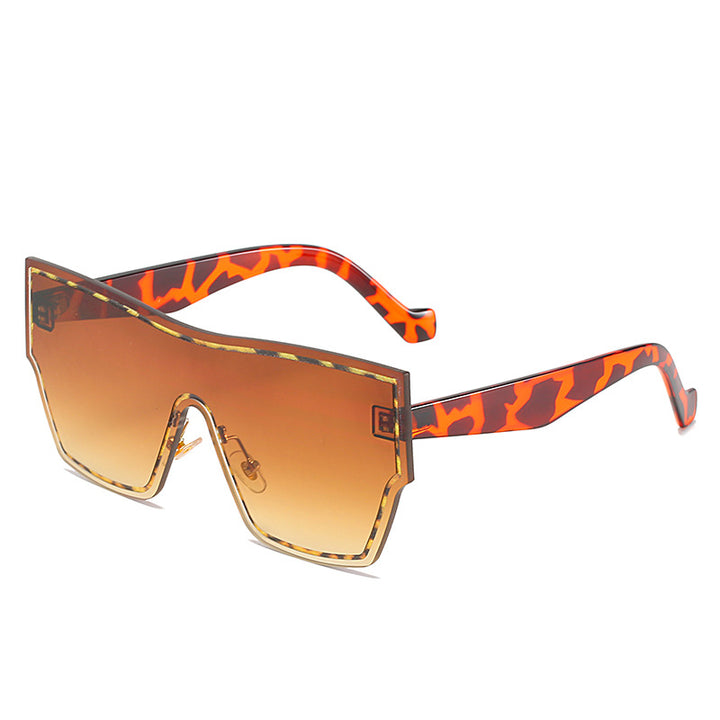 Women futuristic oversized wraparound sunglasses Bowlift