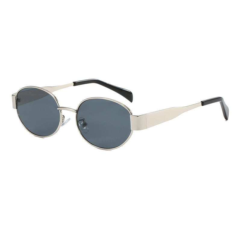 Oval sunglasses with elegant metal frame Bowlift