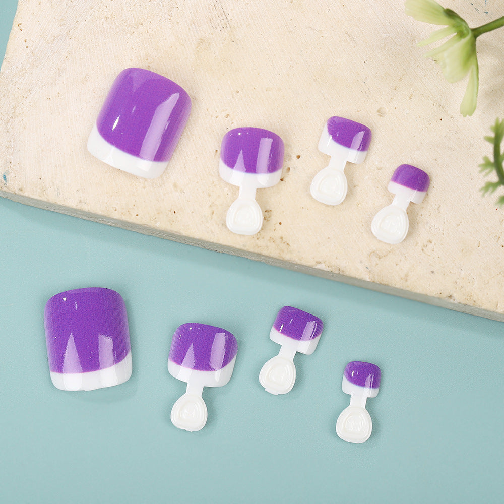 Artificial nail set with modern gradient and French tip Bowlift