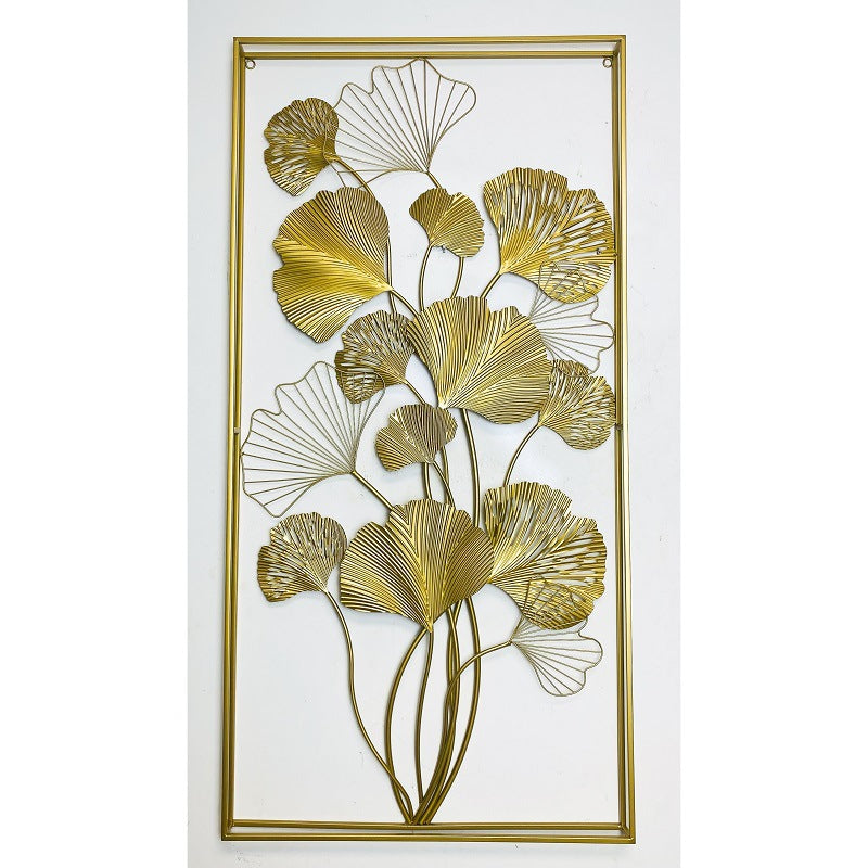 Decorative Metal Wall Art Sculpture with Ginkgo Leaf Design Bowlift 1789208504