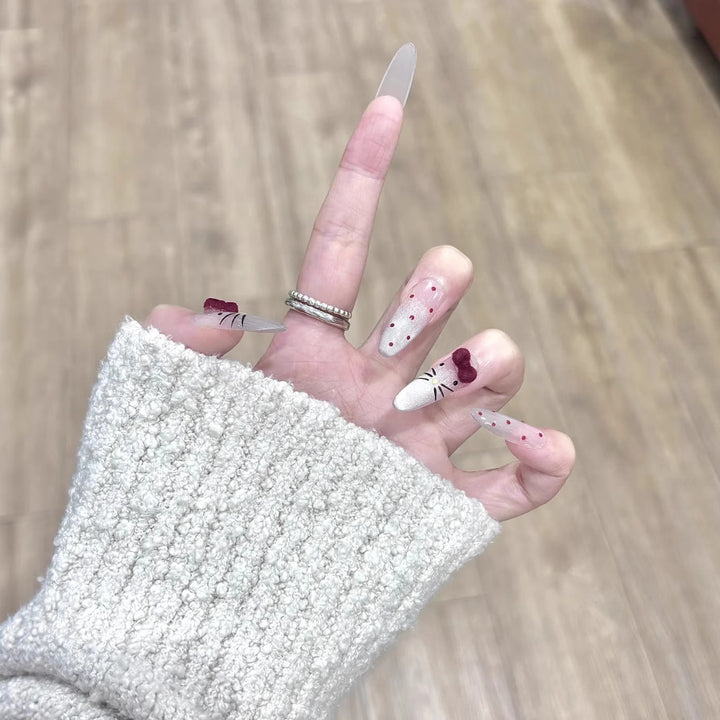 Cute Character-Themed Press-On Nails Bowlift